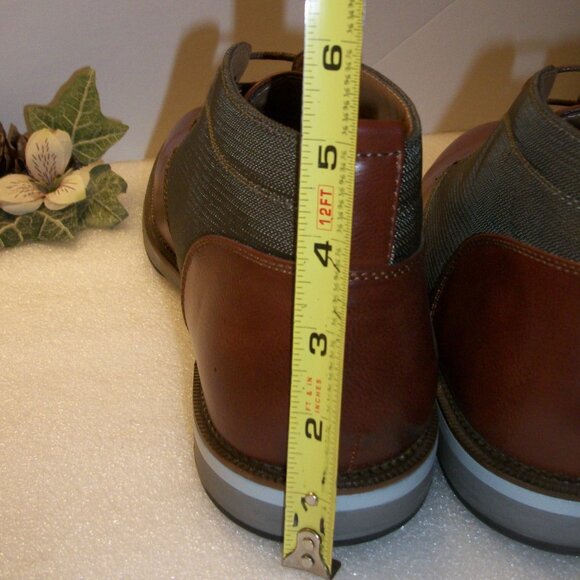 MADDEN 11.5 Mens Brown Fabric Trimmed Chukka Boots NWOT \